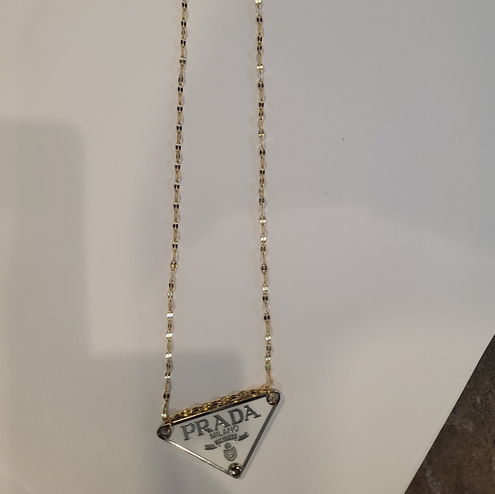 Prada Logo Necklace